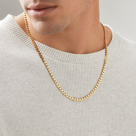 60cm (24") 6.5mm-7mm Width Solid Curb Chain in 10kt Yellow Gold 60cm (24") 6.5mm-7mm Width Solid Curb Chain in 10kt Yellow Gold