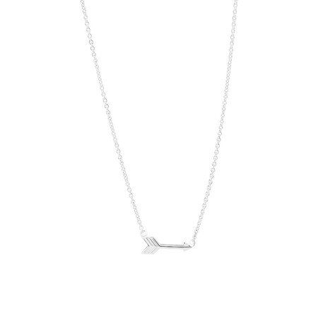 46cm Arrow Necklace In Sterling Silver 46cm Arrow Necklace In Sterling Silver