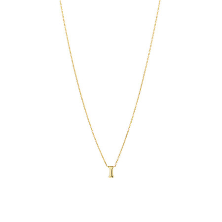 "I" Initial Necklace in 10kt Yellow Gold "I" Initial Necklace in 10kt Yellow Gold
