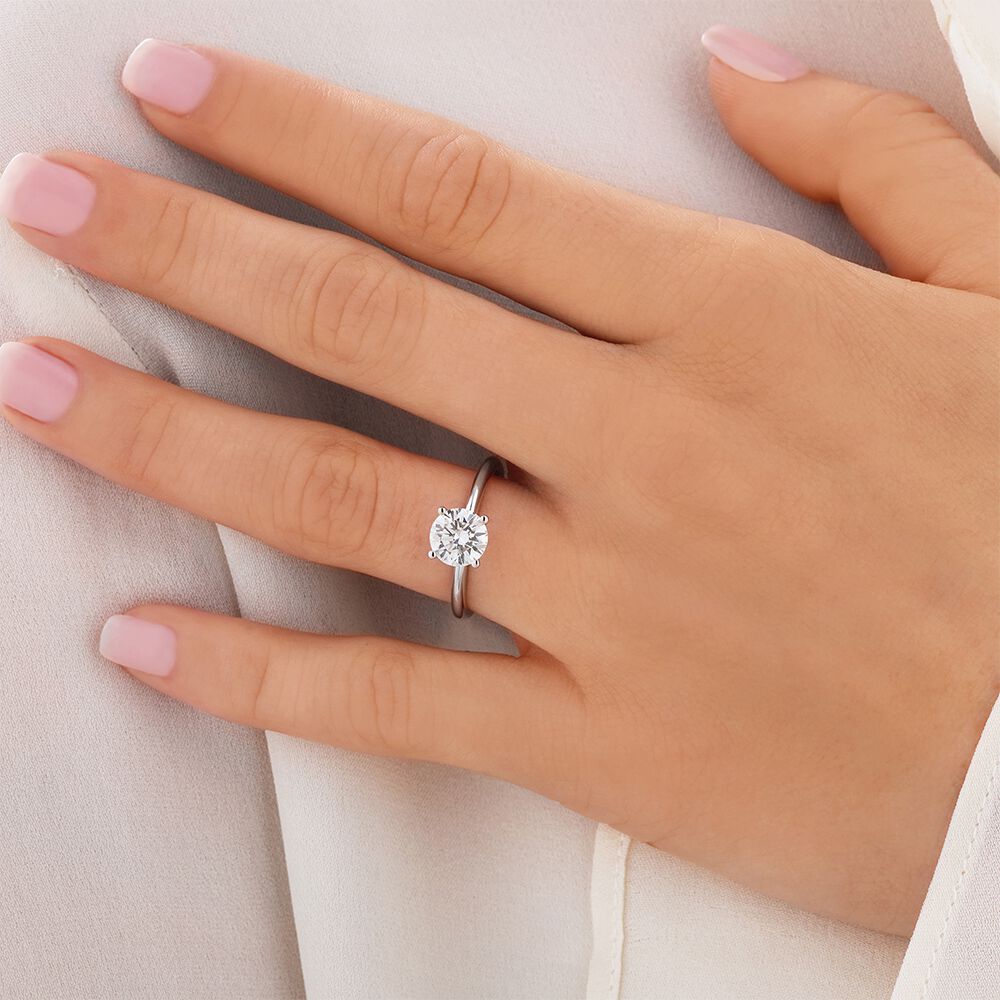 Laboratory-Created 1.25 Carat Diamond Ring in 14kt White Gold