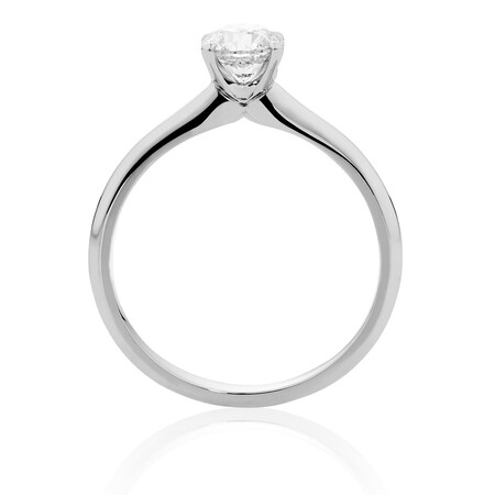Certified Solitaire Engagement Ring with a 0.70 Carat TW Diamond in 14kt White Gold Certified Solitaire Engagement Ring with a 0.70 Carat TW Diamond in 14kt White Gold