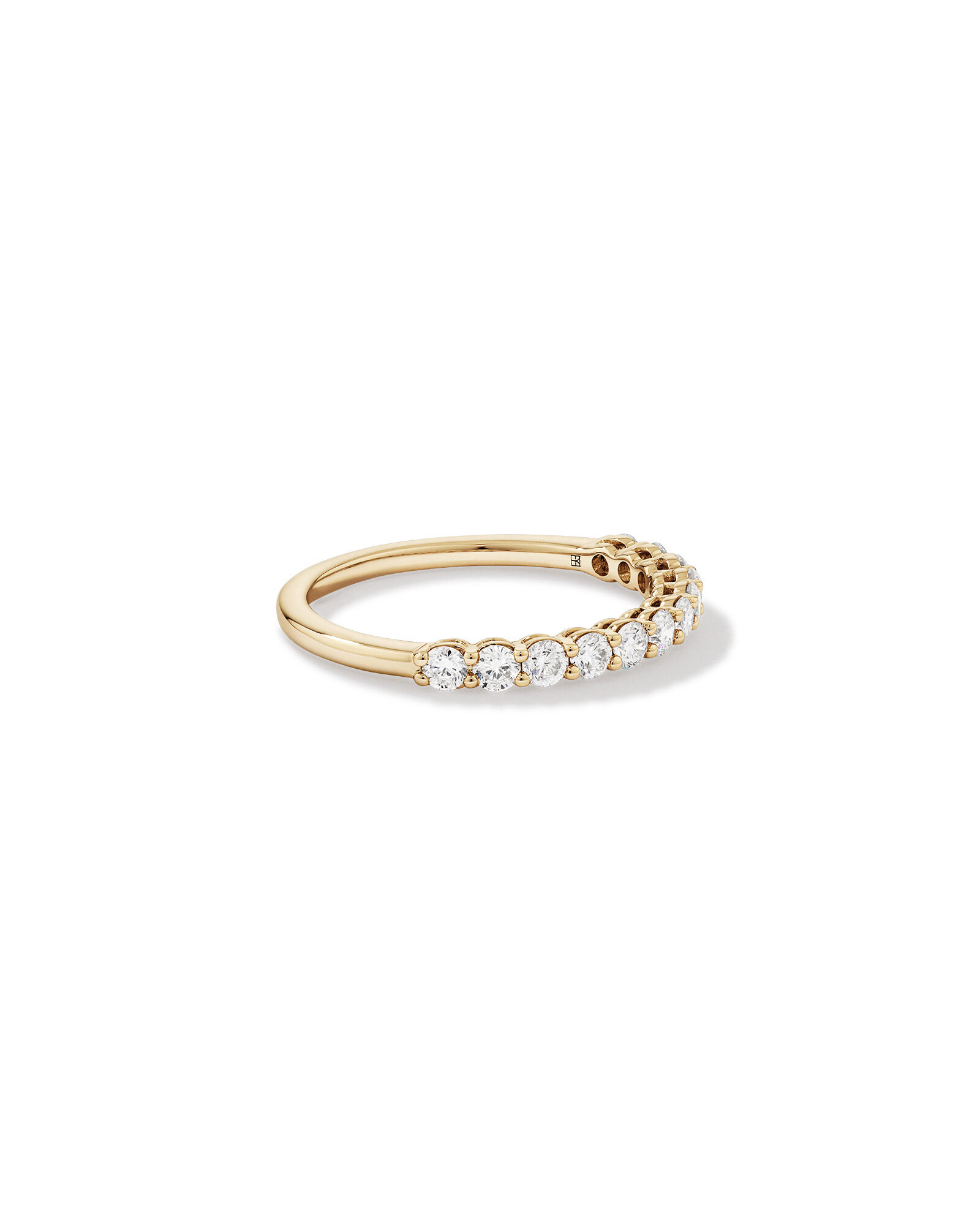 0.60 Carat TW Claw Set Round Brilliant Laboratory-Grown Diamond Wedding Ring in 14kt Yellow Gold