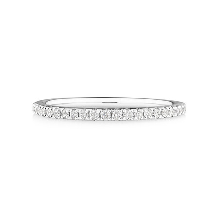 Wedding Band with 1/5 Carat TW of Diamonds in 14kt White Gold Wedding Band with 1/5 Carat TW of Diamonds in 14kt White Gold