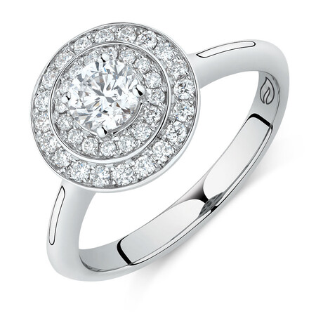 Whitefire Engagement Ring with 3/4 Carat TW of Diamonds in 18kt White & 22kt Yellow Gold Whitefire Engagement Ring with 3/4 Carat TW of Diamonds in 18kt White & 22kt Yellow Gold