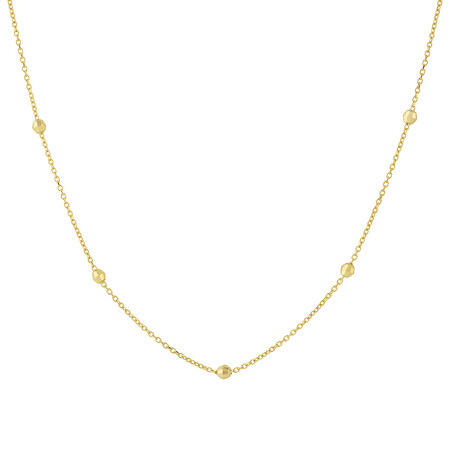 45cm (18") 2mm-2.5mm Width Adjustable Bead Necklace in 10kt Yellow Gold 45cm (18") 2mm-2.5mm Width Adjustable Bead Necklace in 10kt Yellow Gold