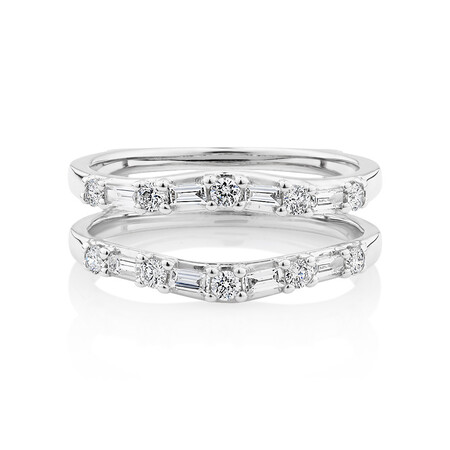 Enhancer Ring with 0.45 Carat TW of Diamonds in 10kt White Gold Enhancer Ring with 0.45 Carat TW of Diamonds in 10kt White Gold