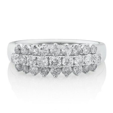 Ring with 1 Carat TW of Diamonds in 10kt White Gold Ring with 1 Carat TW of Diamonds in 10kt White Gold