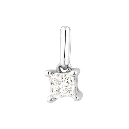 Solitaire Pendant with a 1/4 Carat Diamond in 18kt White Gold Solitaire Pendant with a 1/4 Carat Diamond in 18kt White Gold
