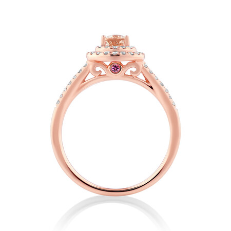 Sir Michael Hill Designer Fashion Ring with Morganite & 1/4 Carat TW of Diamonds in 10kt Rose Gold Sir Michael Hill Designer Fashion Ring with Morganite & 1/4 Carat TW of Diamonds in 10kt Rose Gold