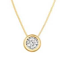 Pendant with a 1/4 Carat TW Diamond in 10kt Yellow Gold