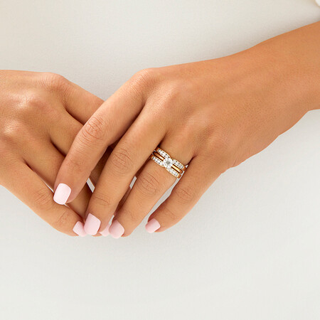 Enhancer Ring with 1/2 Carat TW of Diamonds in 14kt Yellow Gold Enhancer Ring with 1/2 Carat TW of Diamonds in 14kt Yellow Gold