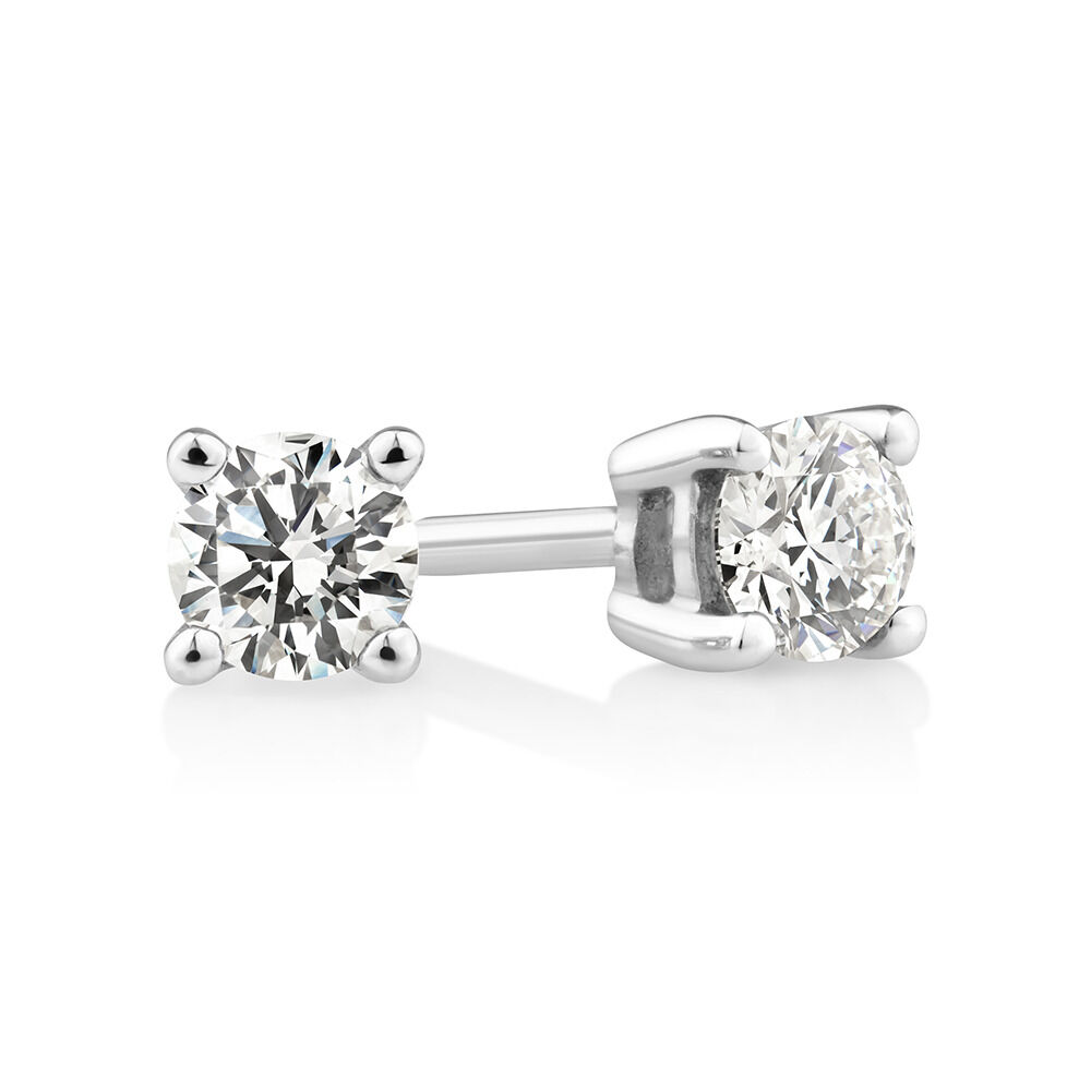 Stud Earrings with 0.30 Carat TW of Diamonds in 10kt White Gold