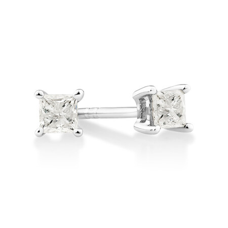 Stud Earrings with 0.23 Carat TW of Diamonds in 10kt White Gold