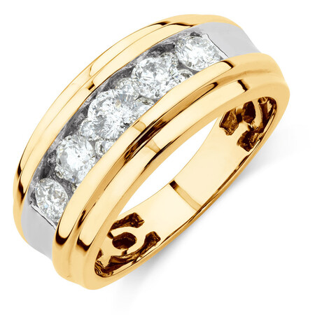 Men's Ring with 1 1/4 Carat TW of Diamonds in 14kt Yellow Gold Men's Ring with 1 1/4 Carat TW of Diamonds in 14kt Yellow Gold