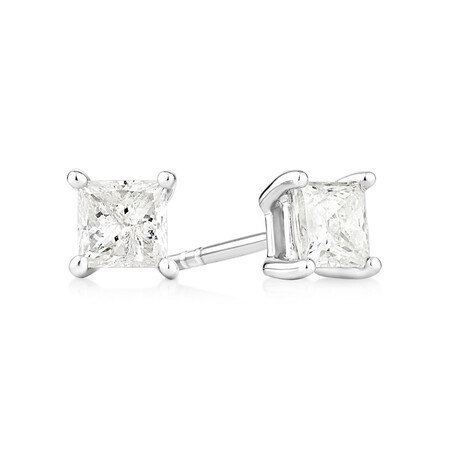 Stud Earrings with 0.71 Carat TW of Diamonds in 14kt White Gold Stud Earrings with 0.71 Carat TW of Diamonds in 14kt White Gold