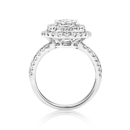 Oval Cluster Ring with 2.50 Carat TW of Diamonds in 14kt White Gold Oval Cluster Ring with 2.50 Carat TW of Diamonds in 14kt White Gold