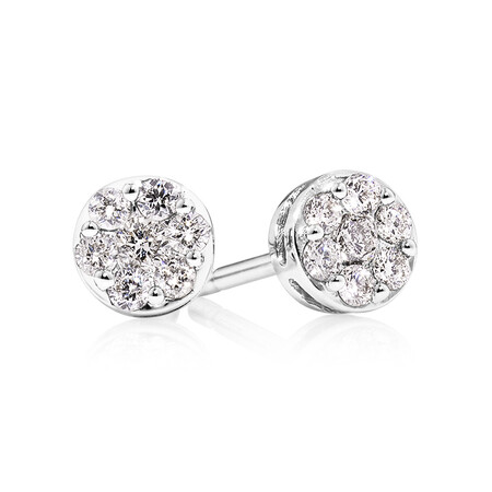 Stud Earrings with 1/4 Carat TW of Diamonds in 10kt White Gold Stud Earrings with 1/4 Carat TW of Diamonds in 10kt White Gold