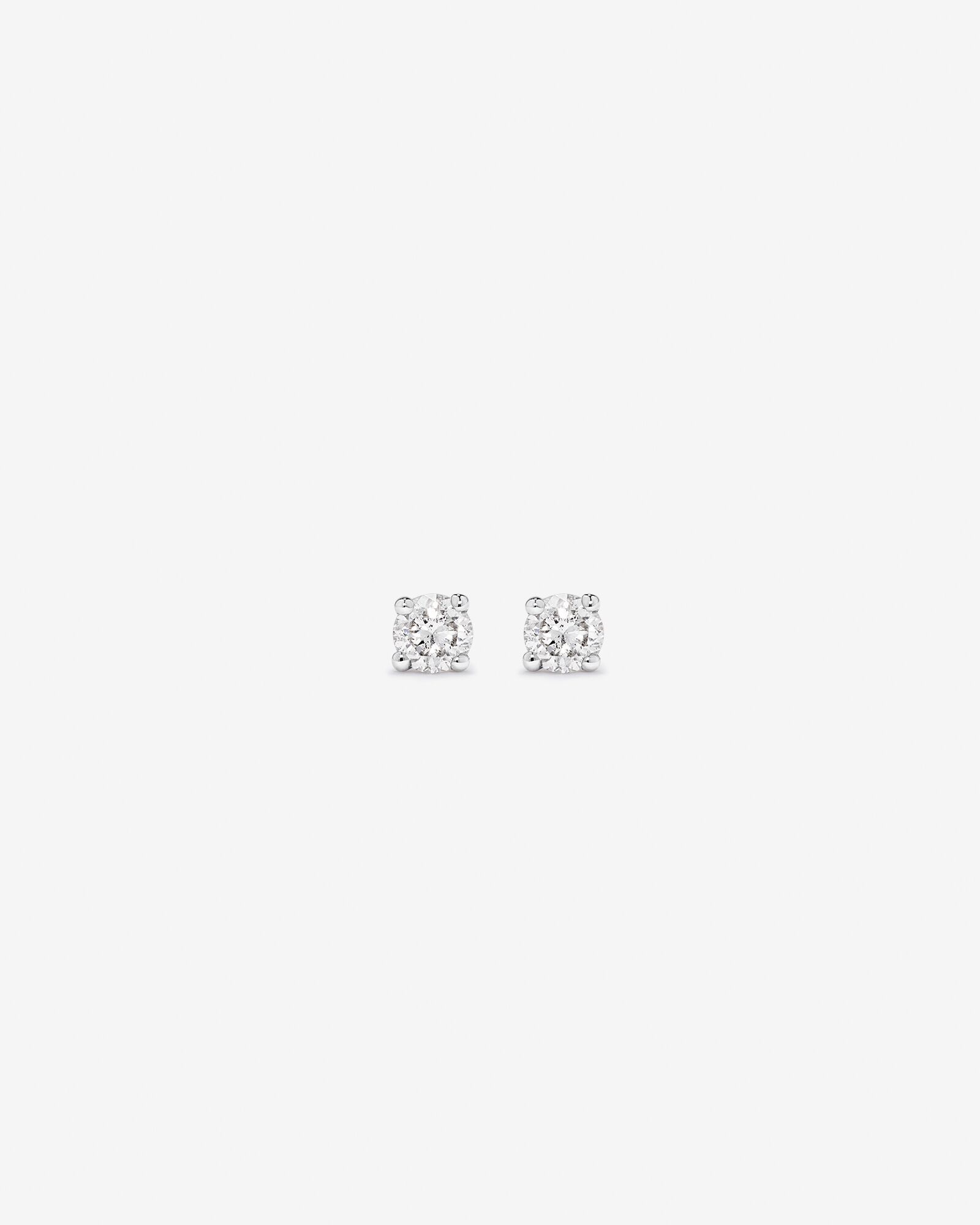 0.10 Carat TW Diamond Mini Solitaire Stud Earrings 10kt White Gold