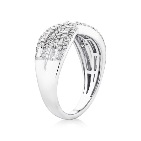 Ring with 0.50 Carat TW Of Diamonds in 10kt White Gold Ring with 0.50 Carat TW Of Diamonds in 10kt White Gold