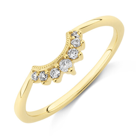 Evermore Wedding Band with 0.10 Carat TW of Diamonds in 10kt Yellow Gold Evermore Wedding Band with 0.10 Carat TW of Diamonds in 10kt Yellow Gold