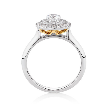 Whitefire Engagement Ring with 3/4 Carat TW of Diamonds in 18kt White & 22kt Yellow Gold Whitefire Engagement Ring with 3/4 Carat TW of Diamonds in 18kt White & 22kt Yellow Gold