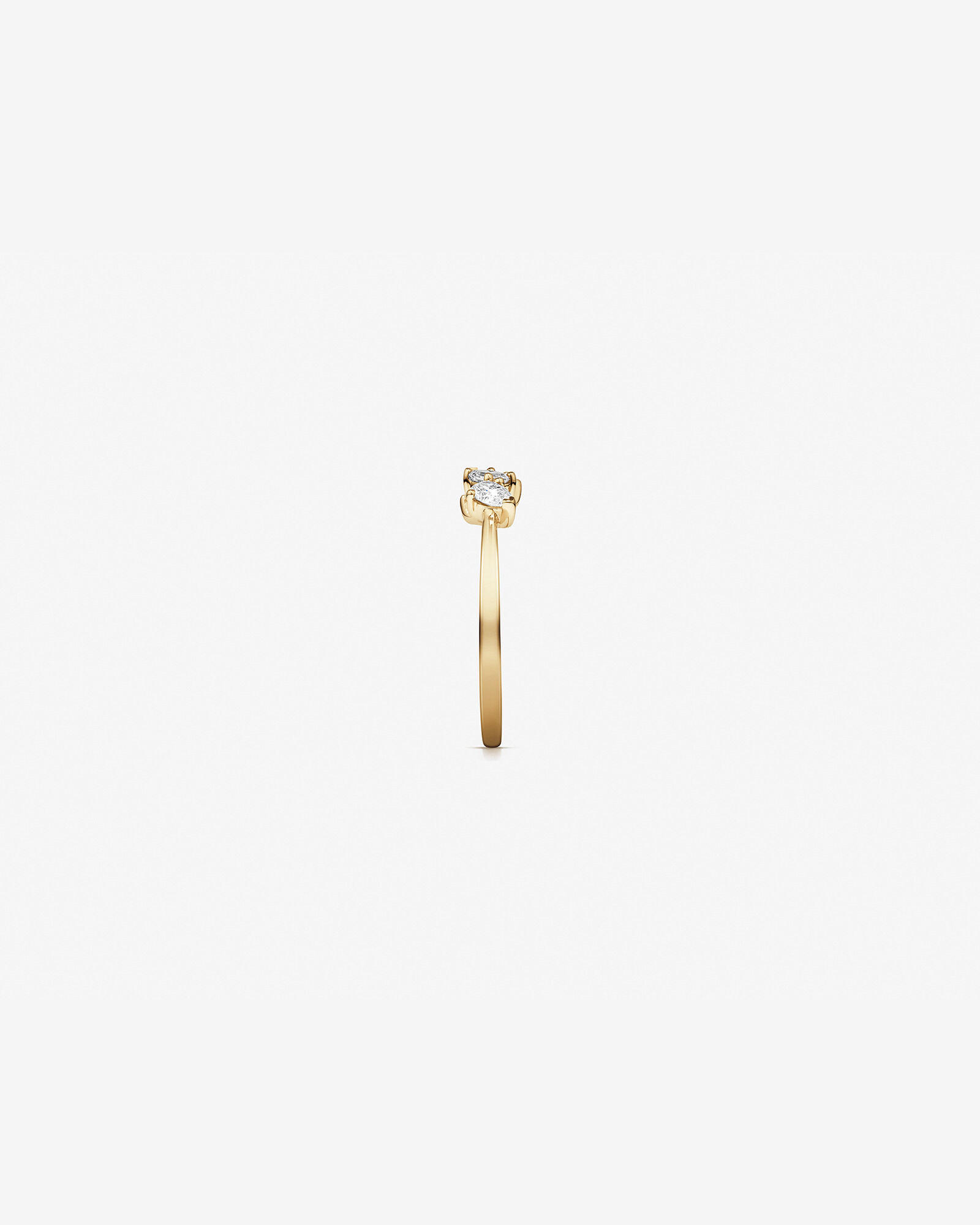 0.40 Carat TW Fancy Cut Laboratory-Grown Diamond Four Stone Ring in 10kt Yellow Gold