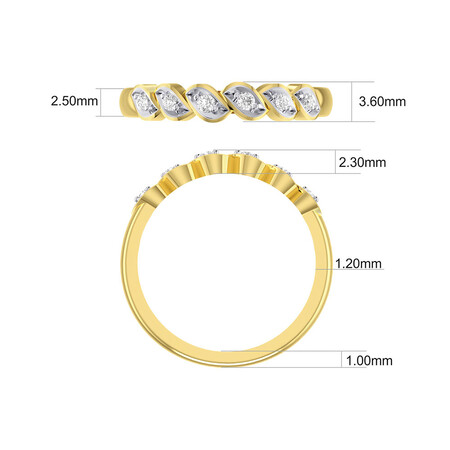 Wedding Band with Diamonds in 10kt Yellow Gold Wedding Band with Diamonds in 10kt Yellow Gold