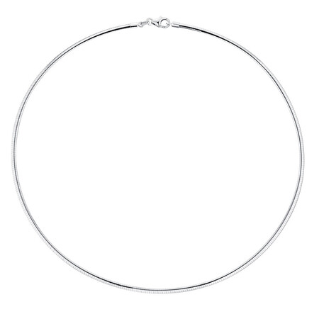 45cm (18") Solid Reversible Omega Chain in 10kt Yellow & White Gold 45cm (18") Solid Reversible Omega Chain in 10kt Yellow & White Gold