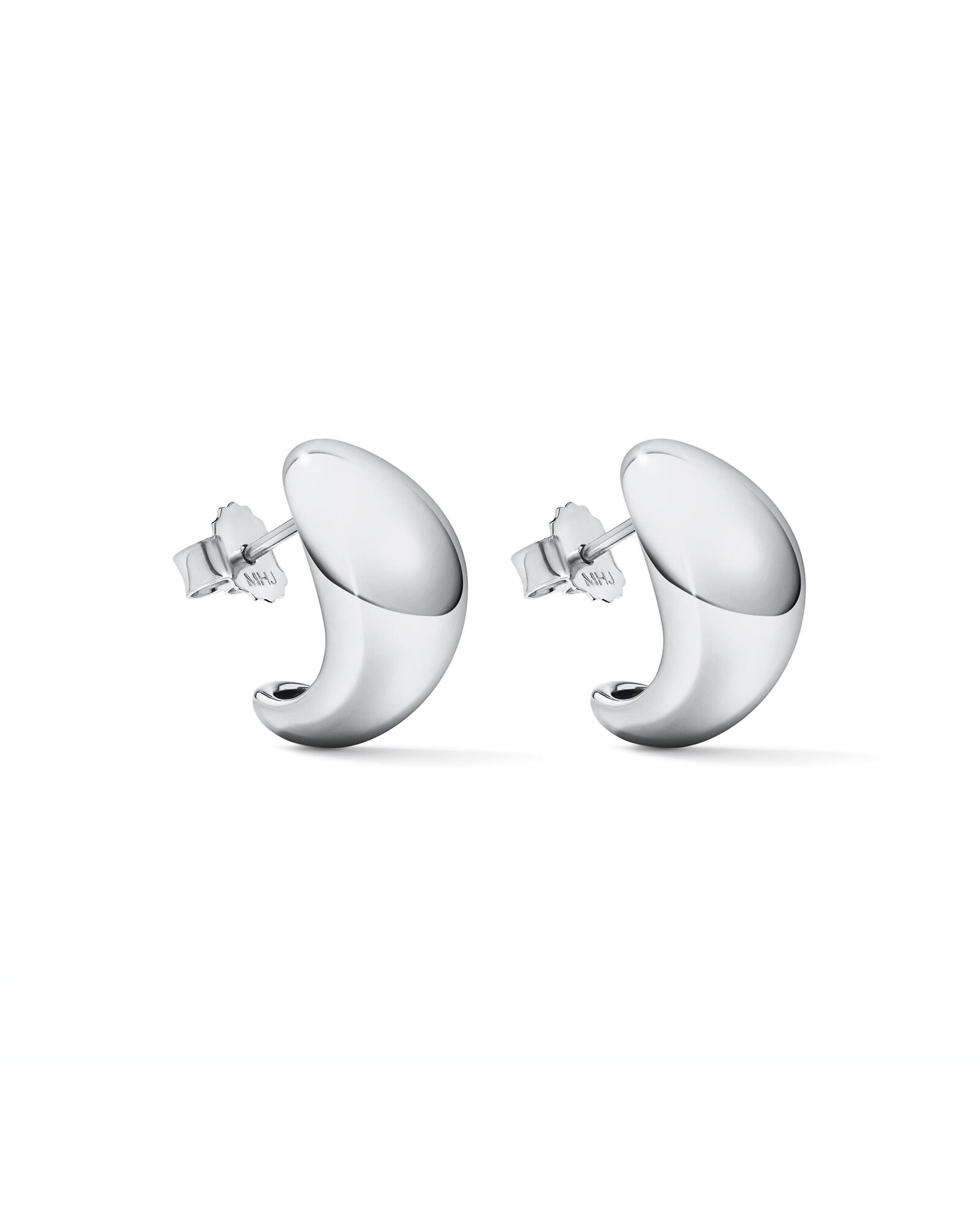 Polished Bold Dome Stud Earrings in Sterling Silver