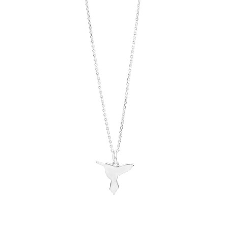 50cm (19") Hummingbird Pendant In Sterling Silver 50cm (19") Hummingbird Pendant In Sterling Silver