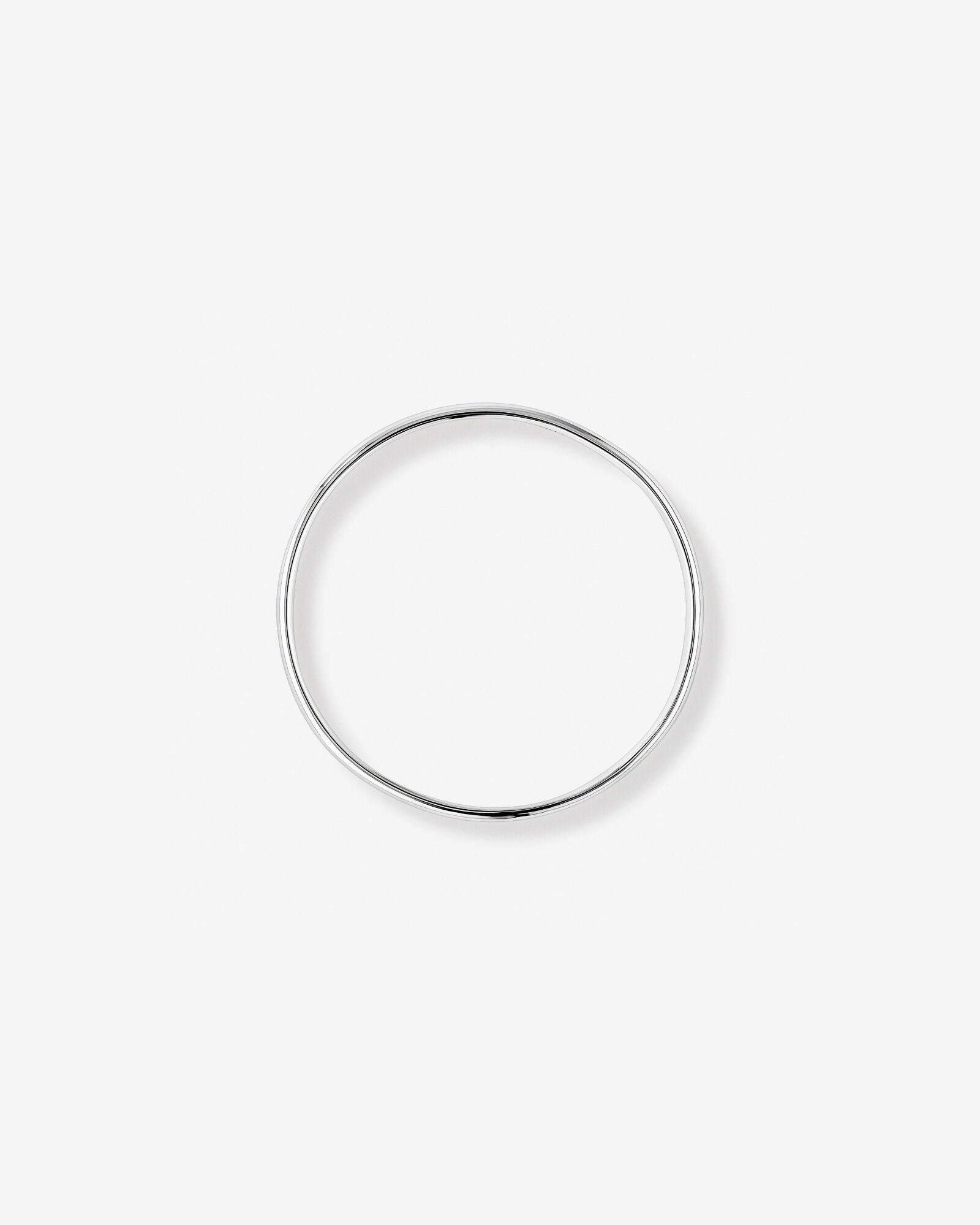 3.7mm Width Solid Round Baby Bangle in Sterling Silver