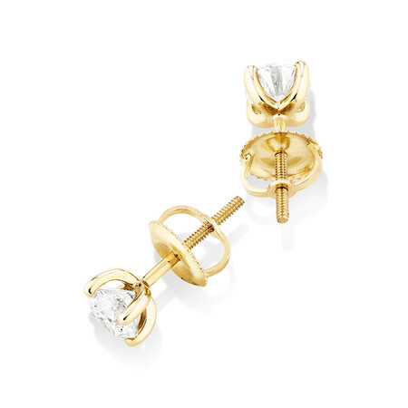 Stud Earrings with 1 Carat TW of Diamonds in 14kt Yellow Gold Stud Earrings with 1 Carat TW of Diamonds in 14kt Yellow Gold