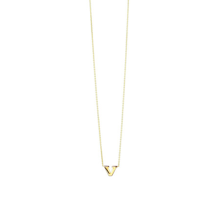 "V" Initial Pendant in 10kt Yellow Gold "V" Initial Pendant in 10kt Yellow Gold
