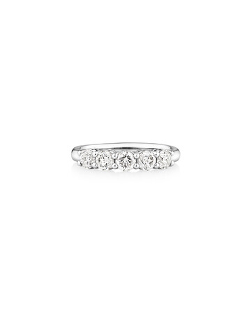 Evermore 5 Stone Wedding Band with 1 Carat TW of Diamonds in 14kt White Gold Evermore 5 Stone Wedding Band with 1 Carat TW of Diamonds in 14kt White Gold