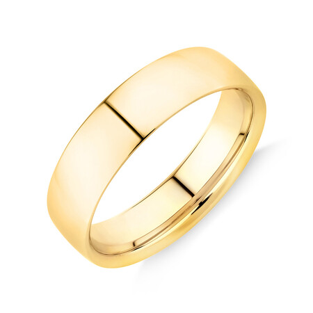 6mm Reverse Bevelled Wedding Band in 10kt Yellow Gold 6mm Reverse Bevelled Wedding Band in 10kt Yellow Gold
