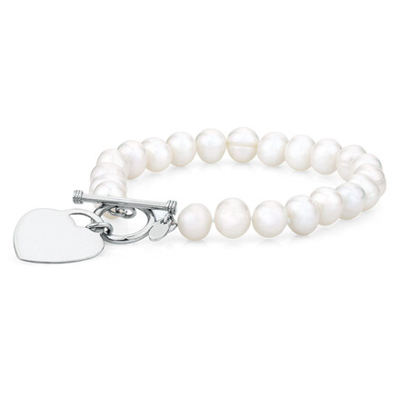 Bracelet with Cultured Freshwater Pearls in Sterling Silver
