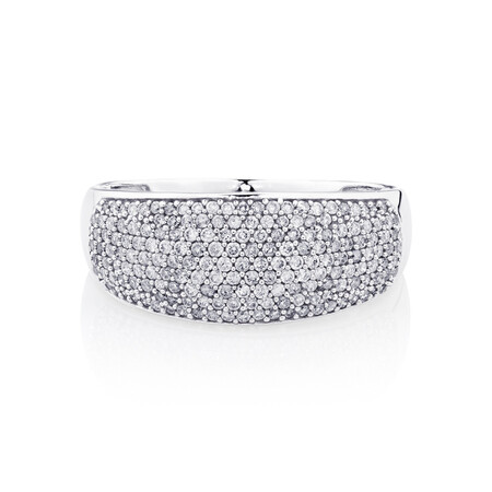 Pave Ring with 0.60 Carat TW of Diamonds in 10kt White Gold Pave Ring with 0.60 Carat TW of Diamonds in 10kt White Gold