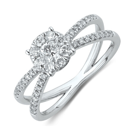Evermore Engagement Ring with 5/8 Carat TW of Diamonds in 10kt White Gold Evermore Engagement Ring with 5/8 Carat TW of Diamonds in 10kt White Gold