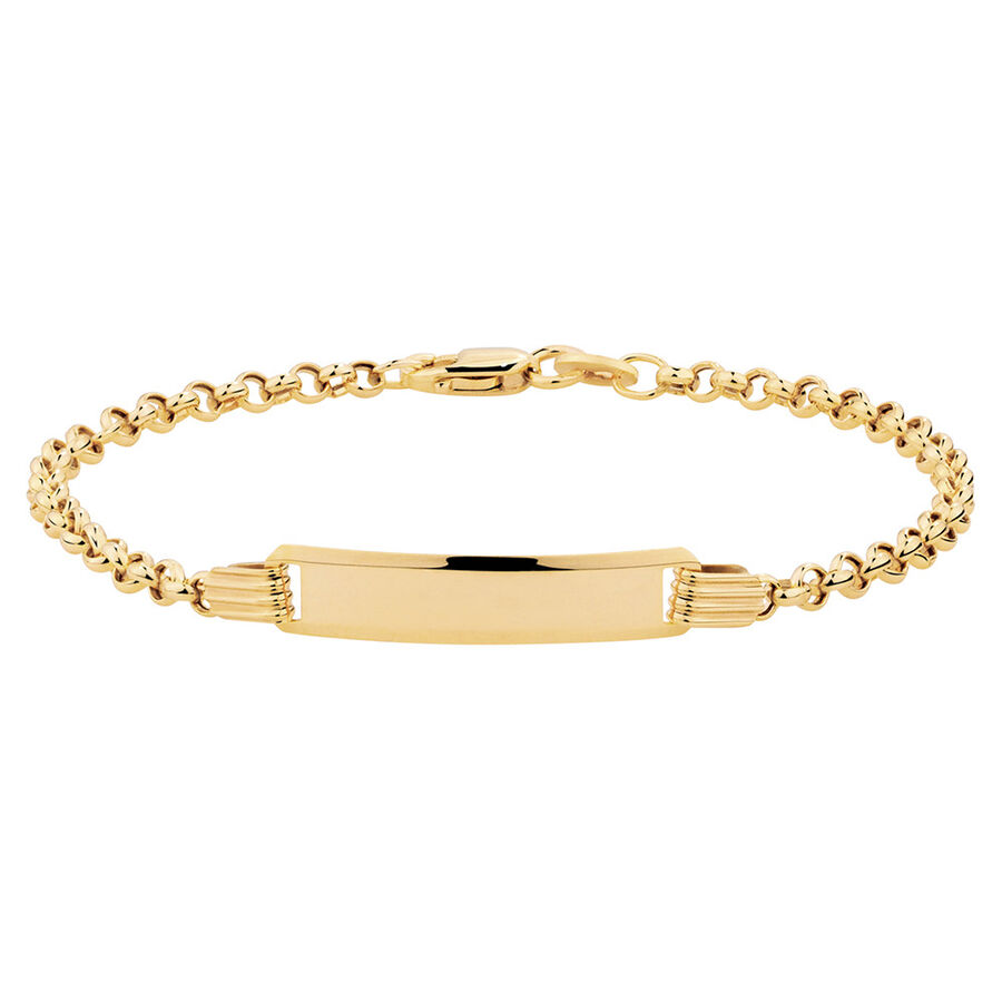 Baby Identity Bracelet In 10kt Yellow Gold