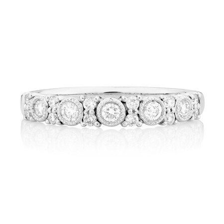Wedding Band with 1/3 Carat TW of Diamonds in 10kt White Gold Wedding Band with 1/3 Carat TW of Diamonds in 10kt White Gold