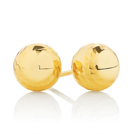 7mm Patterned Stud Earrings in 10kt Yellow Gold 7mm Patterned Stud Earrings in 10kt Yellow Gold