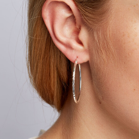 Hoop Earrings in Sterling Silver Hoop Earrings in Sterling Silver