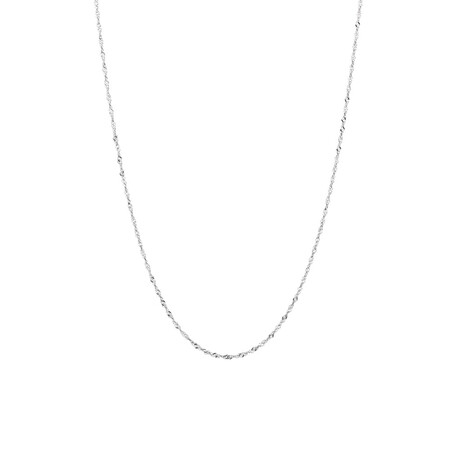 45cm (18") Singapore Chain in 14kt White Gold 45cm (18") Singapore Chain in 14kt White Gold
