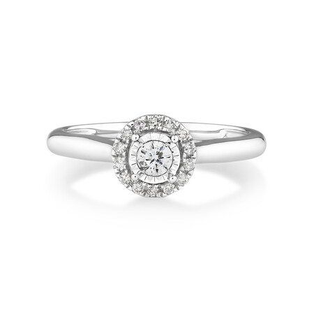 Engagement Ring with 1/4 Carat TW of Diamonds in 10kt White Gold Engagement Ring with 1/4 Carat TW of Diamonds in 10kt White Gold