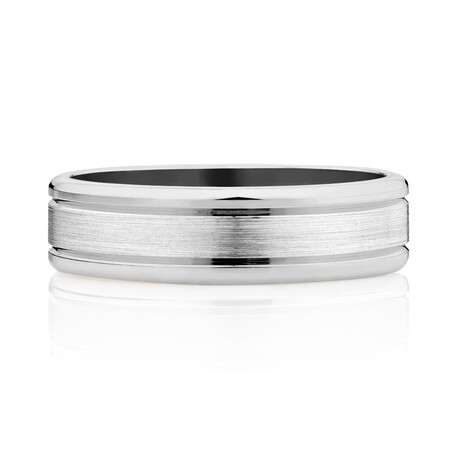 Men's Wedding Band in 10kt White Gold Men's Wedding Band in 10kt White Gold
