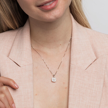 Whitefire Pendant with 0.34 Carat TW of Diamonds in 18kt White Gold & 22ct Yellow Gold Whitefire Pendant with 0.34 Carat TW of Diamonds in 18kt White Gold & 22ct Yellow Gold