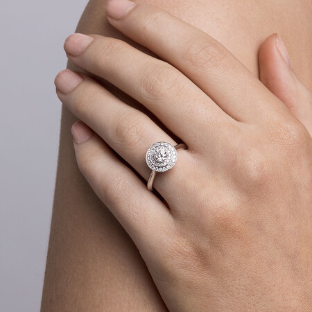 Whitefire Engagement Ring with 3/4 Carat TW of Diamonds in 18kt White & 22kt Yellow Gold Whitefire Engagement Ring with 3/4 Carat TW of Diamonds in 18kt White & 22kt Yellow Gold