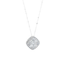 Cluster Pendant with 2 Carat TW of Diamonds in 10kt White Gold