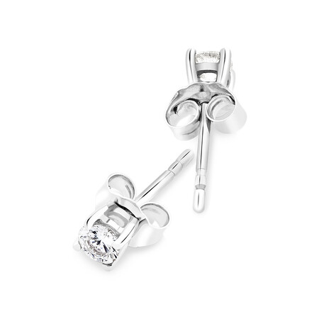 Stud Earrings with 0.30 Carat TW of Diamonds in 10kt White Gold Stud Earrings with 0.30 Carat TW of Diamonds in 10kt White Gold