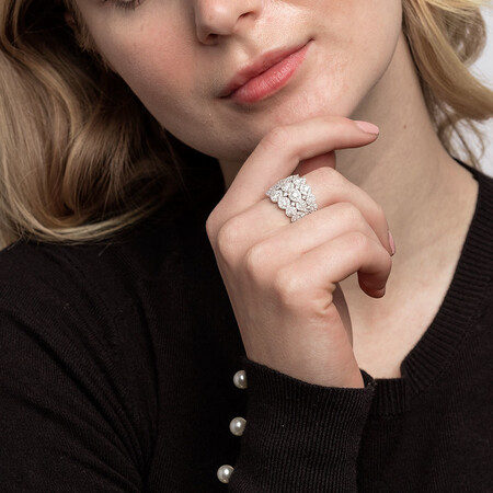 Ring with 2 1/4 Carat TW of Diamonds in 14kt White Gold Ring with 2 1/4 Carat TW of Diamonds in 14kt White Gold